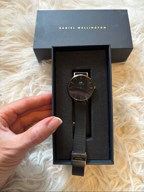 Daniel Wellington Black and Gold Minimalist Steel Watch